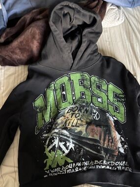 MOBSS 'Born to Kill' Graphic Hoodie - Black & Green